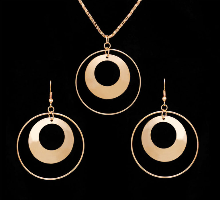 Circle necklace jewel set