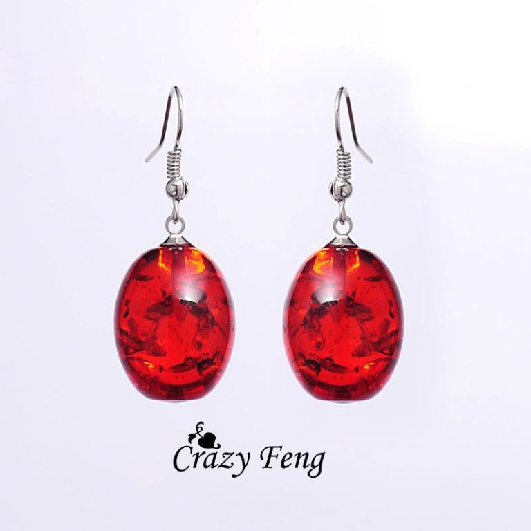 Clear stone Drop Erring Red1