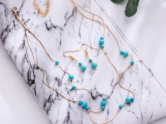 Green-Multi-Layer-Necklace-Gold